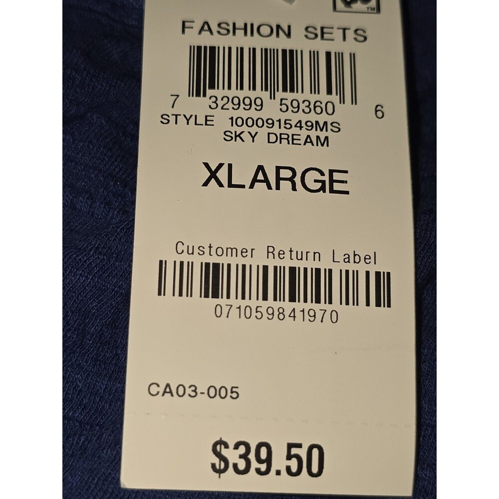 Style & Co Women's Embroidered Flutter-Strap Tank Top Navy Size Large - Picture 3 of 7